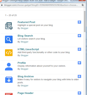cara pasang widget gadget blog